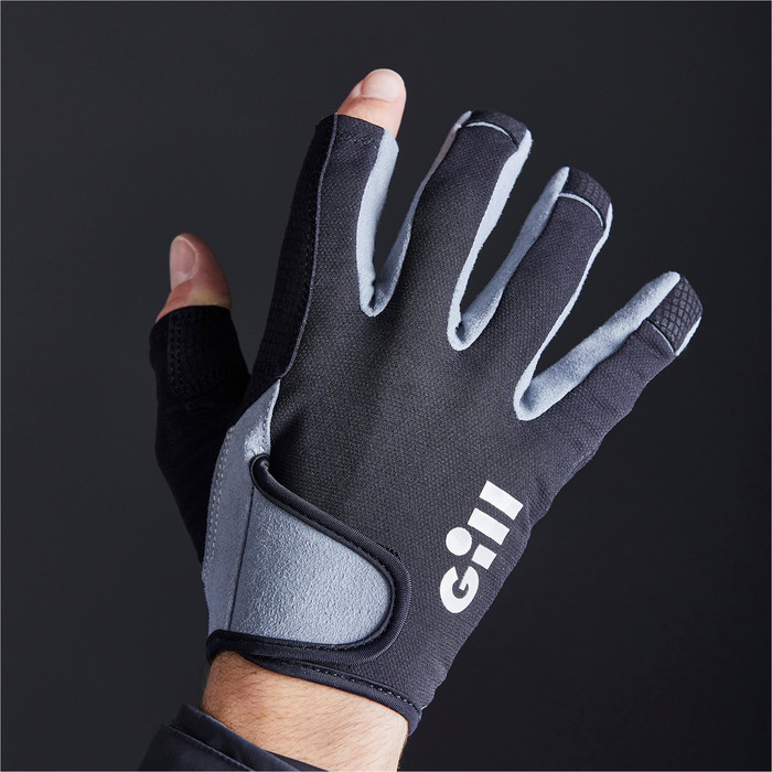 2024 Gill Junior Long Finger Deckhand-handsker 7053j - Sort